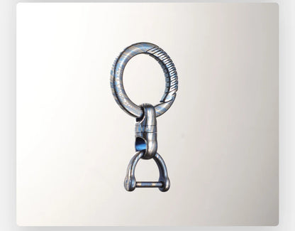 360° Rotating Titanium Keychain Clip