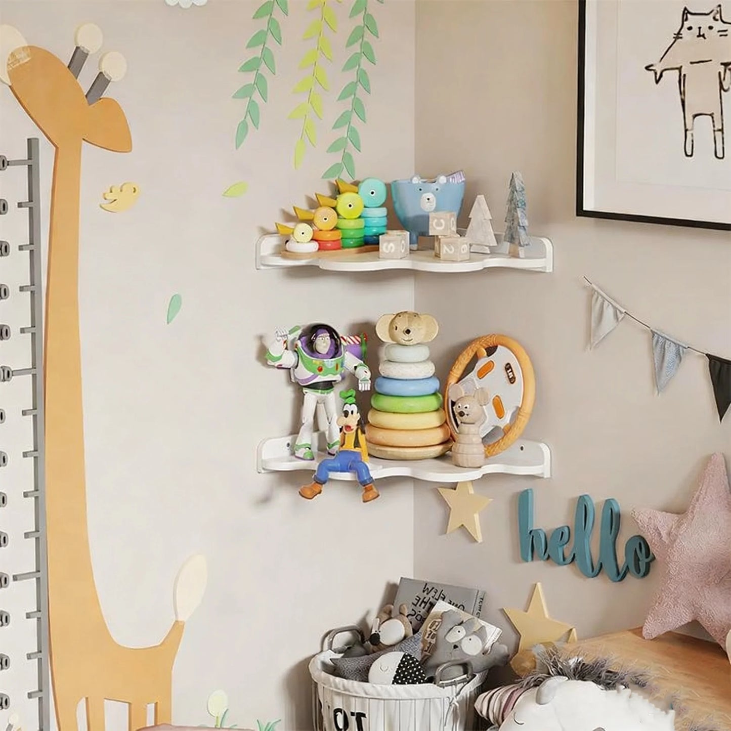 Cloud-Shaped Floating Wall Shelf
