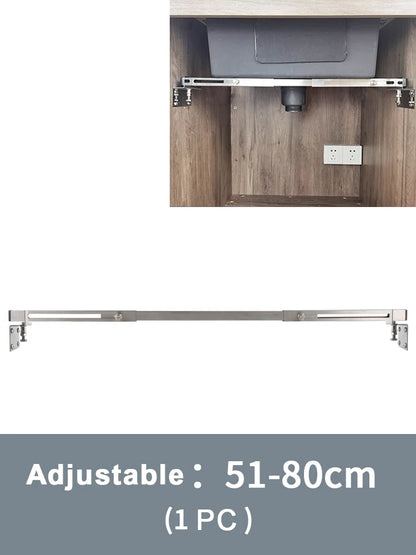 Adjustable Stainless Steel Undermount Sink Support Bar (1 Piece)