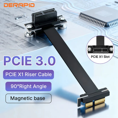 PCIe 3.0 x1 Right Angle Riser Extension Cable