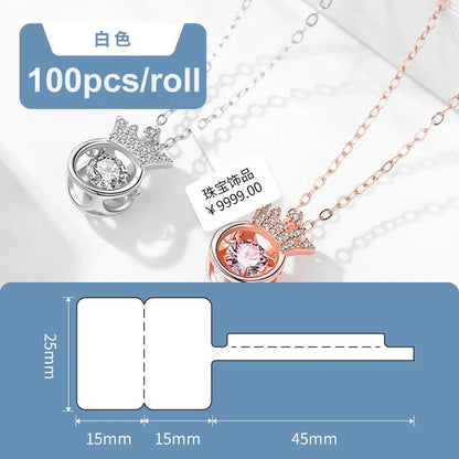 Thermal Jewelry Price Label Stickers