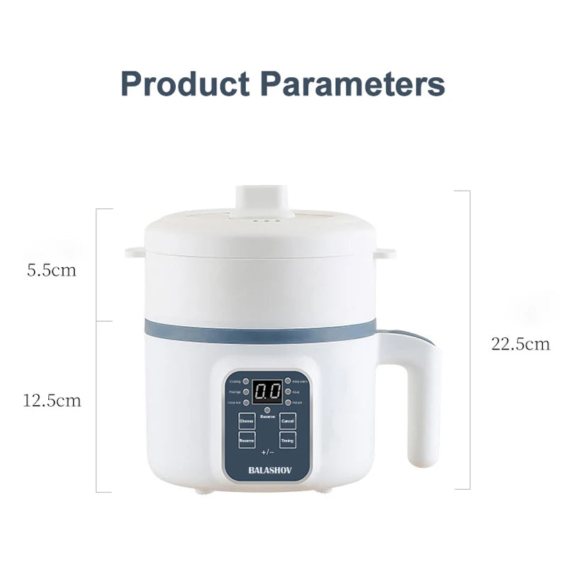 Compact Electric Rice Cooker & Food Steamer