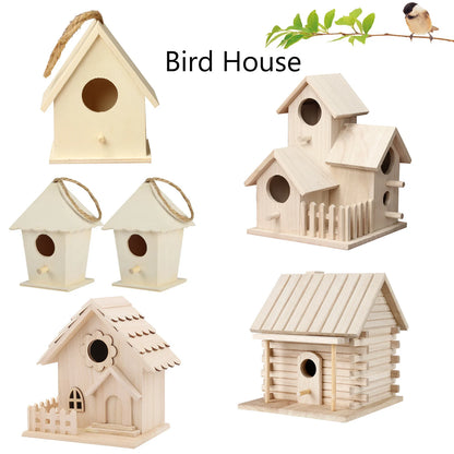 Wooden Hanging Bird House for Garden