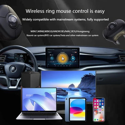 Wireless Finger Ring Trackball Mouse with Bluetooth & 2.4GHz