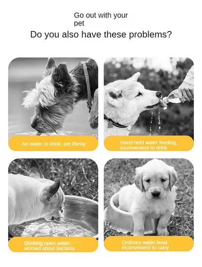 2-in-1 Portable Dog Water Bottle & Food Container
