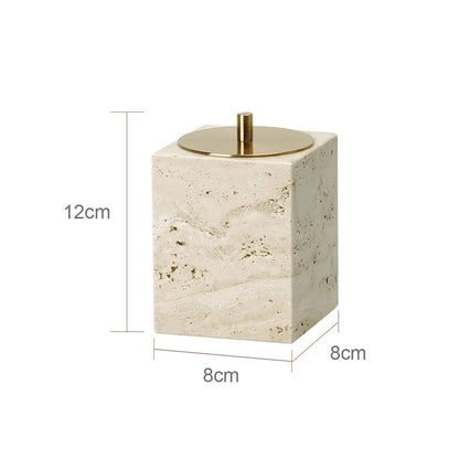 Travertine-Style Bathroom Accessories Set