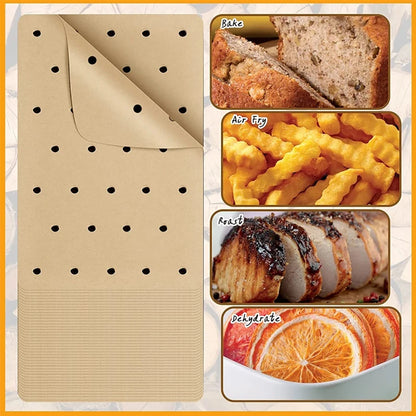 100-Pack Disposable Air Fryer Paper Liners