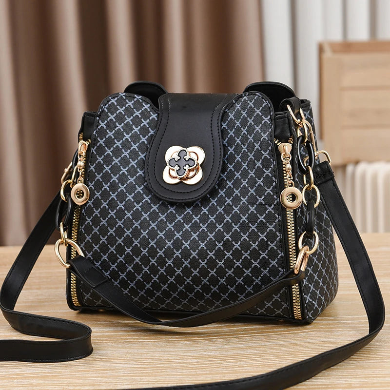 Geometric Bucket Crossbody Bag