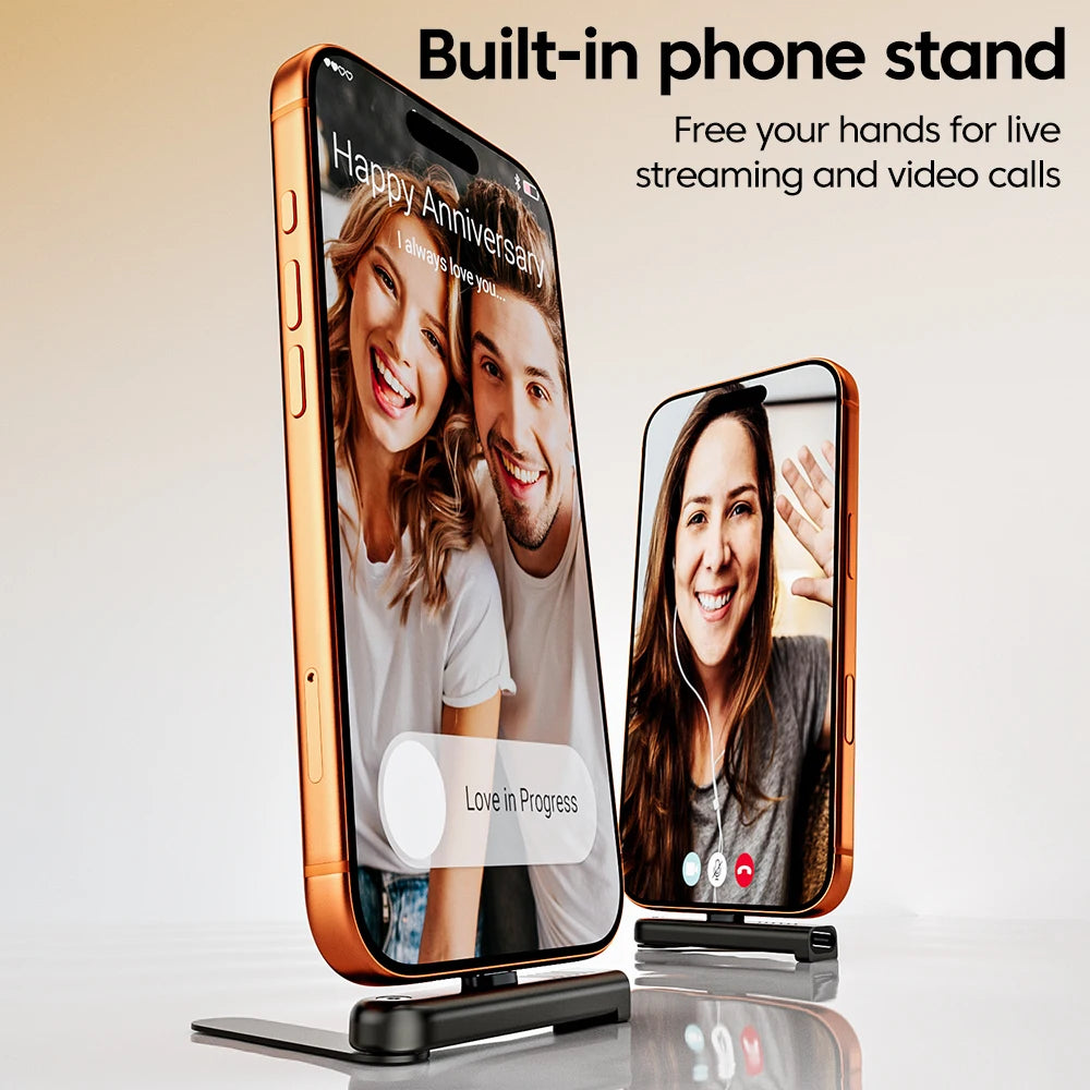 240W USB-C to USB-C Adapter with 360° Rotating Phone Stand