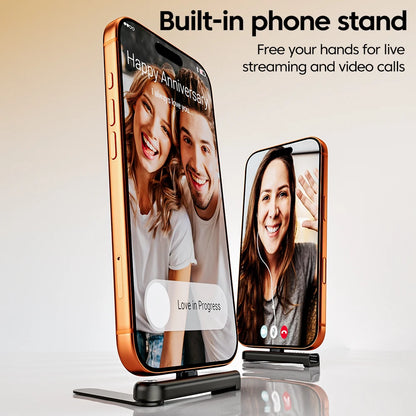 240W USB-C to USB-C Adapter with 360° Rotating Phone Stand