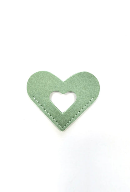 Leather Love Shaped Bookmarks