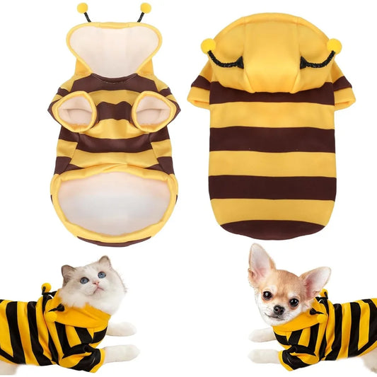 Cute Bee Costume Dog Clothes for Small Dogs