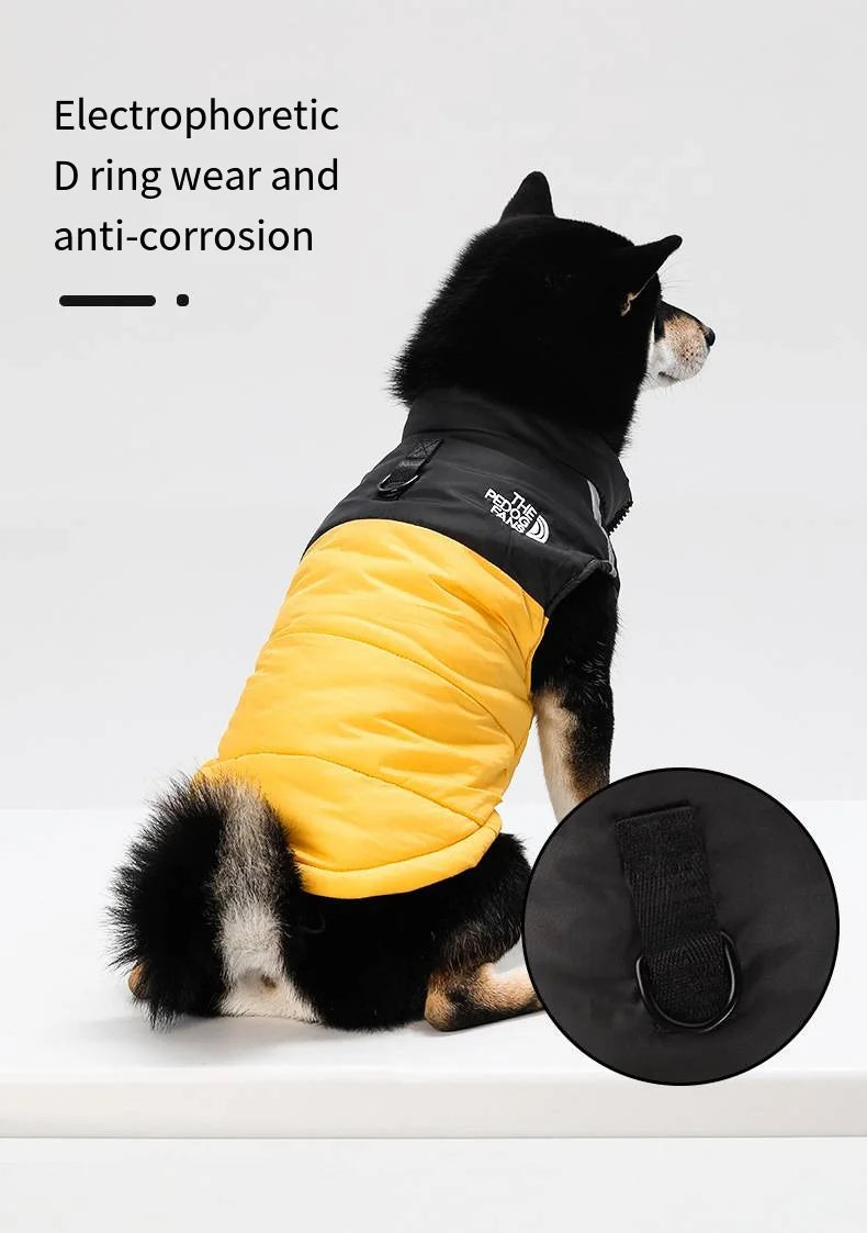 Waterproof Insulated Dog Jacket with Harness – Winter Pet Coat