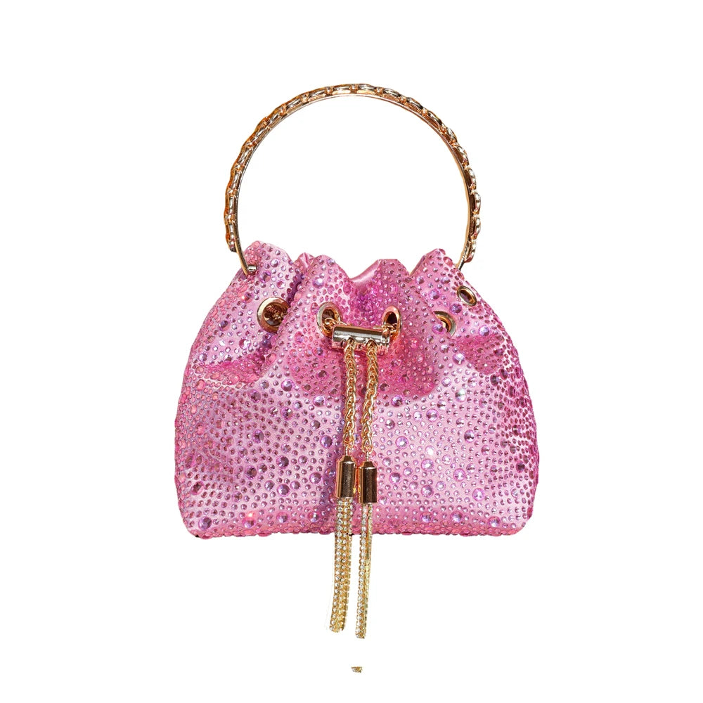 Luxury Rhinestone Bucket Evening Bag