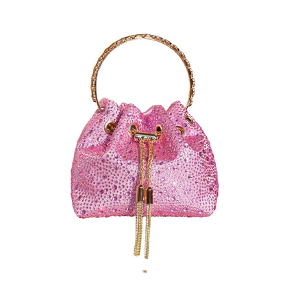 Luxury Rhinestone Bucket Evening Bag