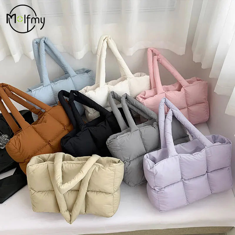 Women’s Quilted Waterproof Tote Shoulder Bag