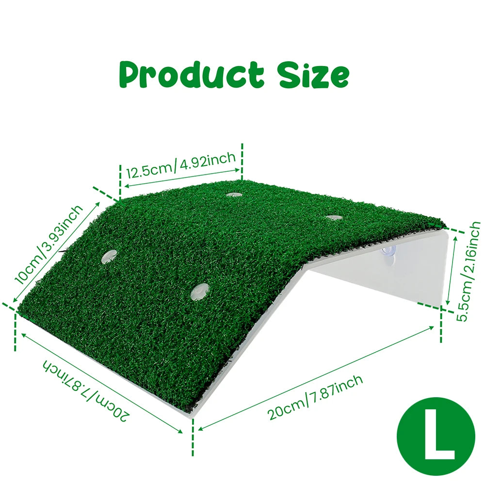 Turtle Basking Platform with Grass Ramp