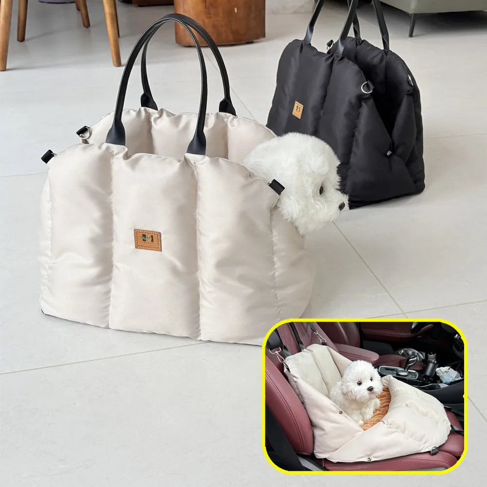 Soft Non-Slip Dog & Cat Car Seat Carrier Bed