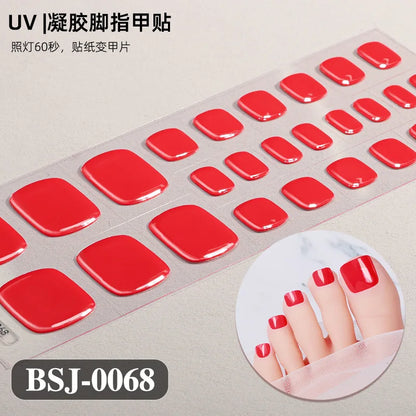 Semi-Cured Snowflake Gel Nail Stickers