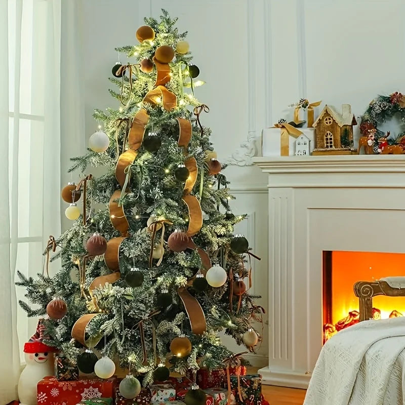 15-Piece Velvet Christmas Bauble Set