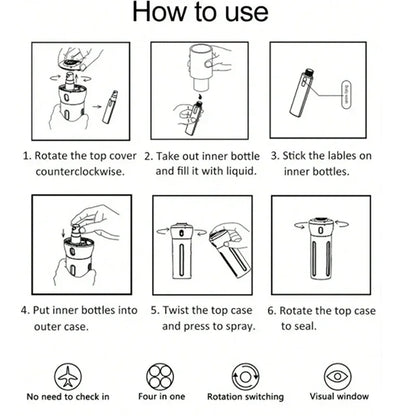 Refillable Travel Toiletry Dispenser