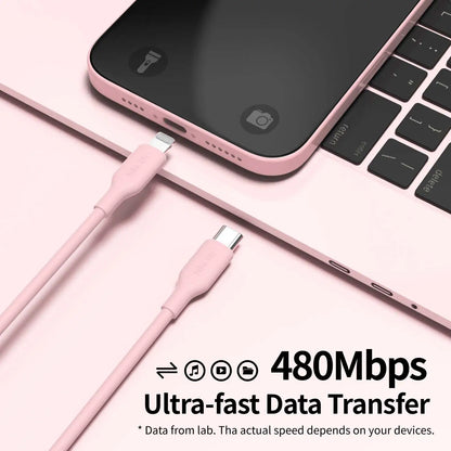 Silicone USB-C to Lightning Cable