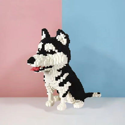 Micro Dog Building Block Model Kit