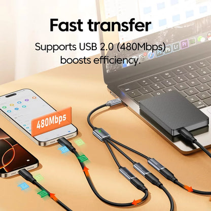3-Port USB Hub Adapter