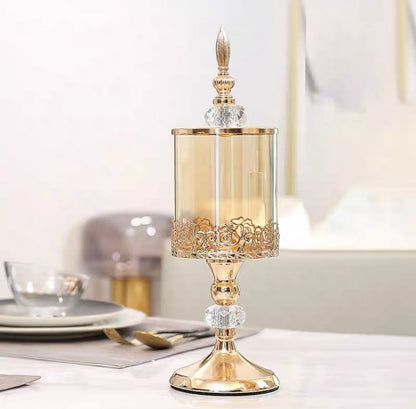 Light Luxury Crystal Glass Storage Jar With Lid