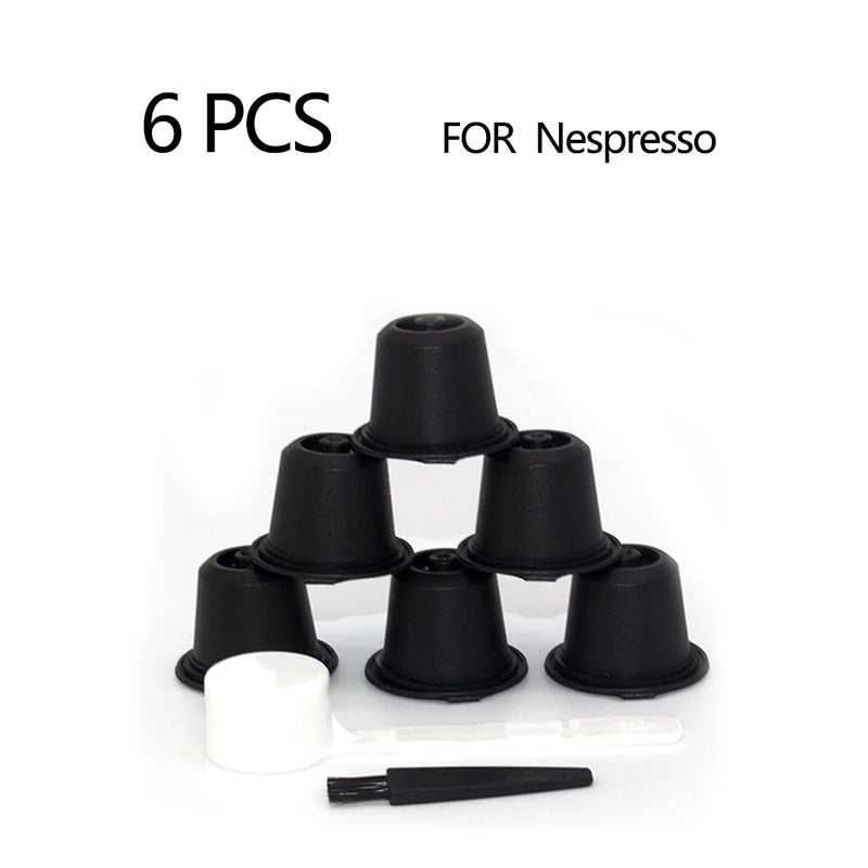 Refillable Nespresso-Compatible Coffee Pods with Reusable Filters & Accessories