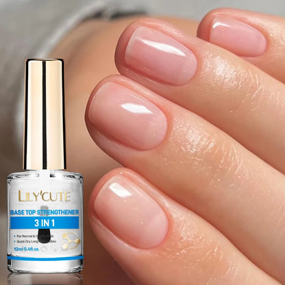 Milky White Pink Nail Strengthener – Base & Top Coat Varnish 12ml