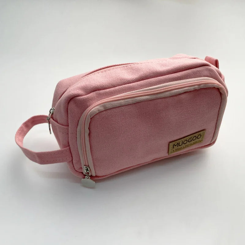 Large Capacity Canvas Pencil Case