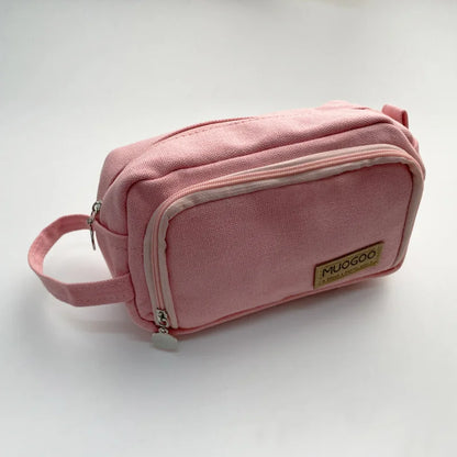 Large Capacity Canvas Pencil Case