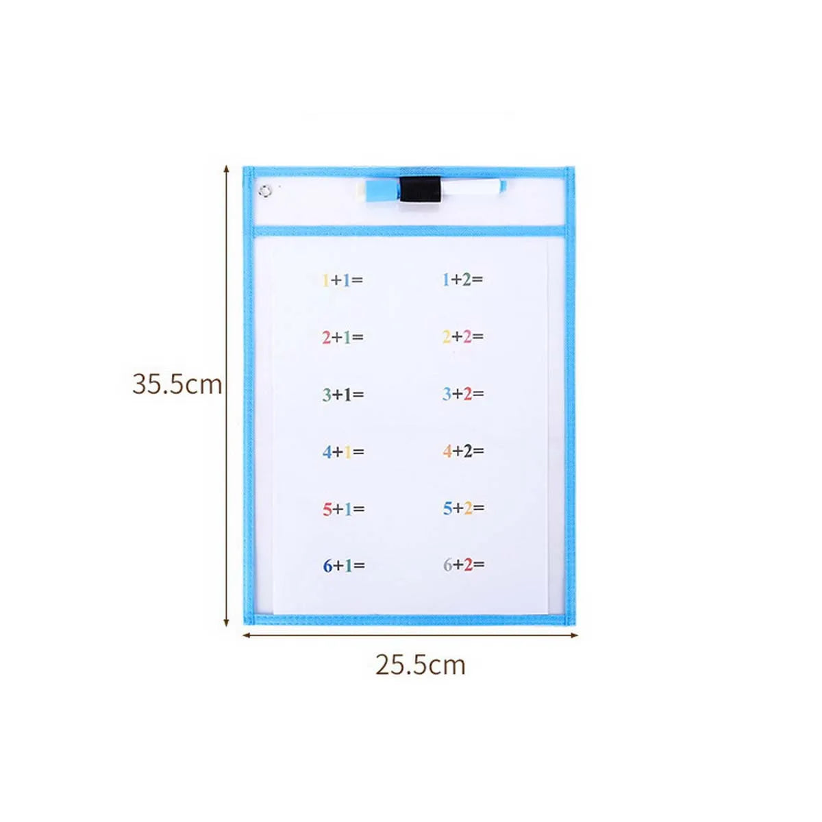 6-Pack Wipeable Dry Erase Sleeve Set for Classroom, Office & Home Learning