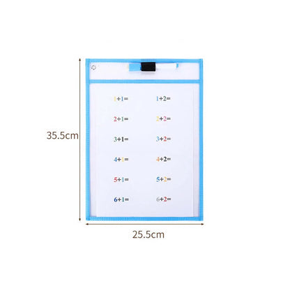 6-Pack Wipeable Dry Erase Sleeve Set for Classroom, Office & Home Learning