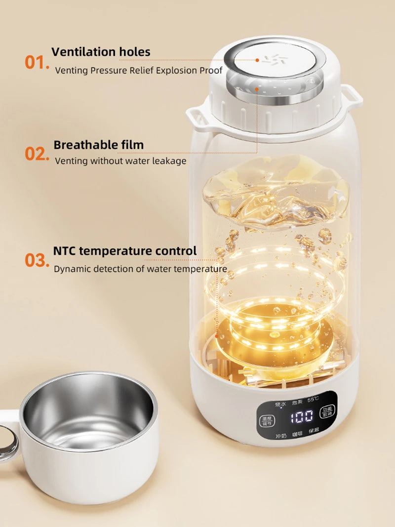 Home & Car Portable Electric Kettle 1.0L 220V