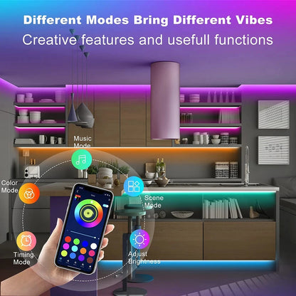 RGB LED Strip Lights with Remote Control