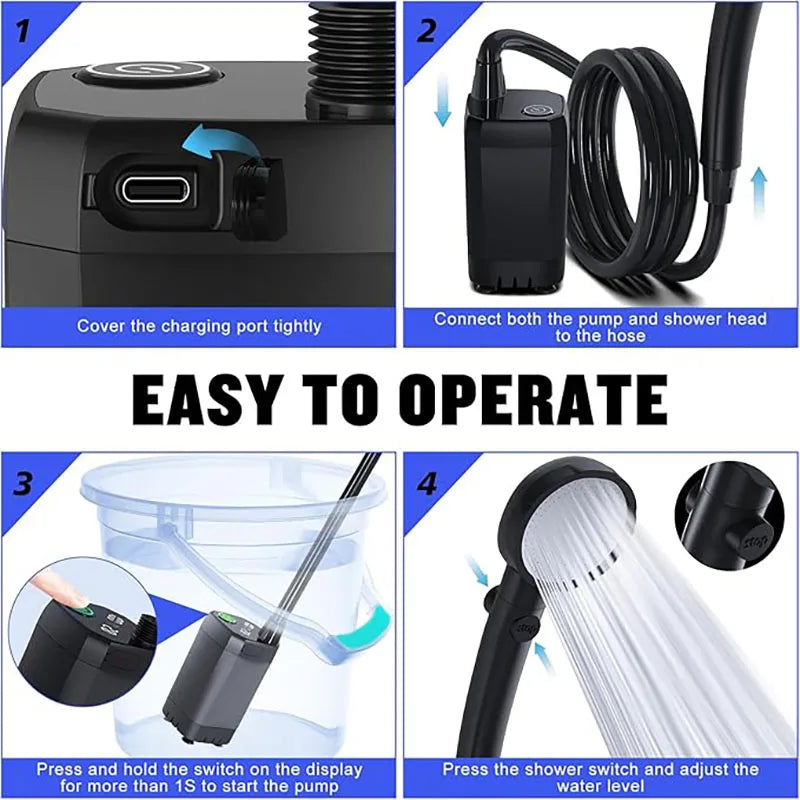 Rechargeable Portable Camping Shower