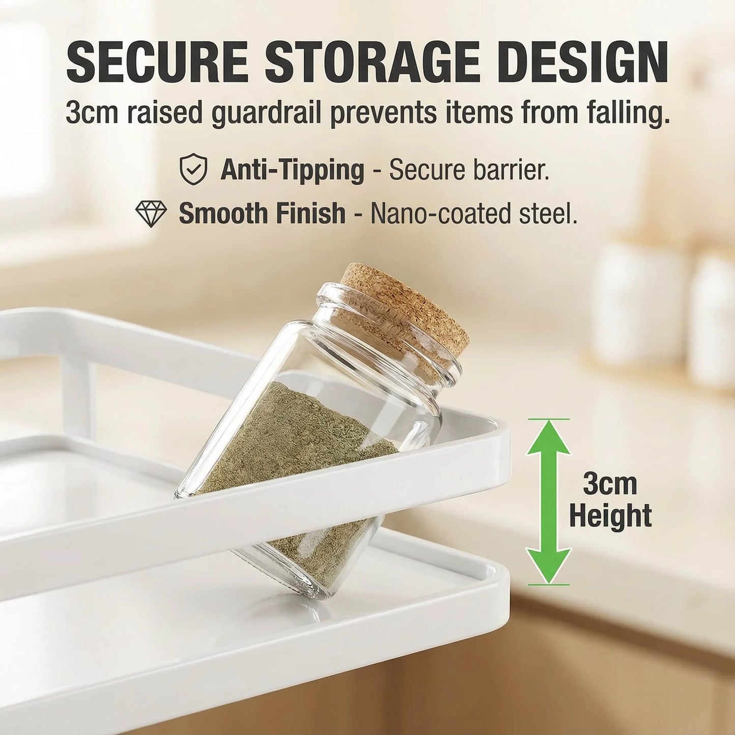 Wall-Mounted Kitchen Storage Shelf