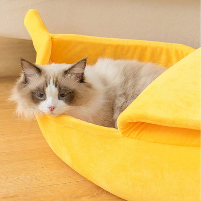 Funny Banana Pet Bed House for Cats & Small Dogs