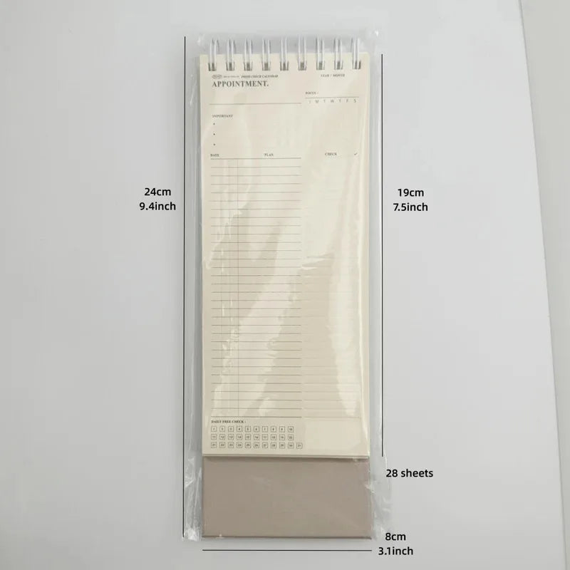 Vertical Desk Calendar Planner – Weekly Monthly Schedule Notebook