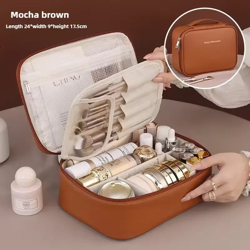 Double-Layer Cosmetic Organizer Bag