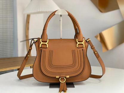 Vintage Genuine Leather Saddle Crossbody Bag for Women