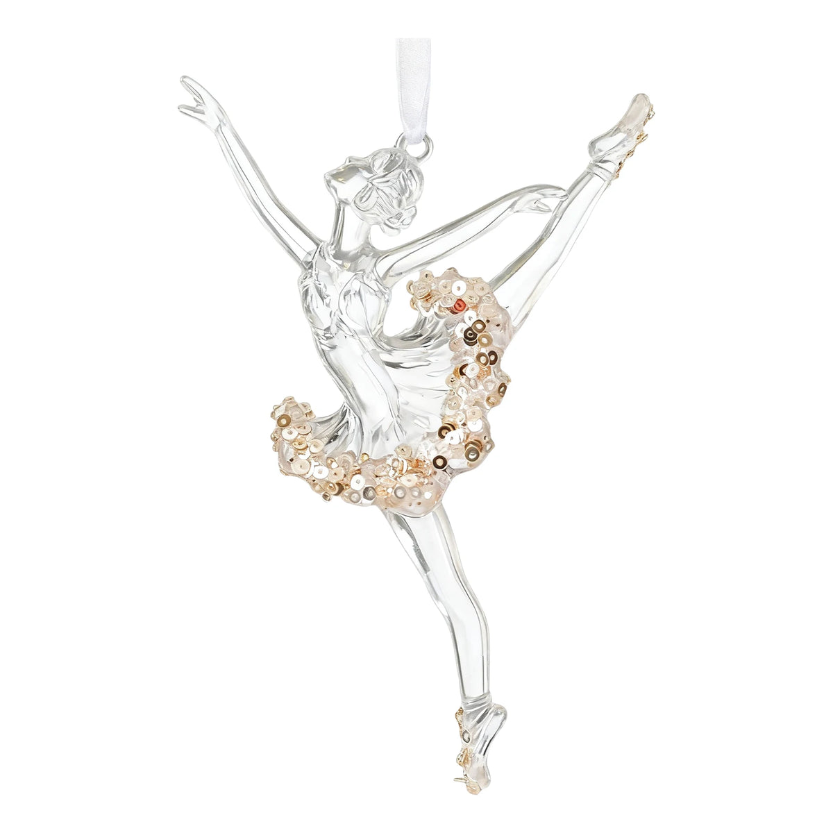 Clear Acrylic Snowflake & Icicle Christmas Ornament