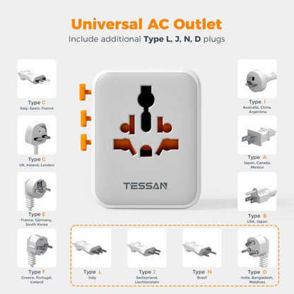 Universal Travel Adapter with 5 USB Ports