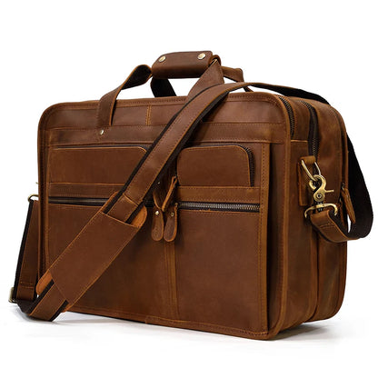 17.3 Inch Genuine Leather Laptop Bag