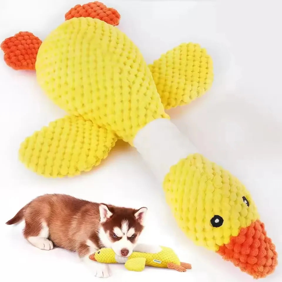 Interactive Goose Plush Dog Toy