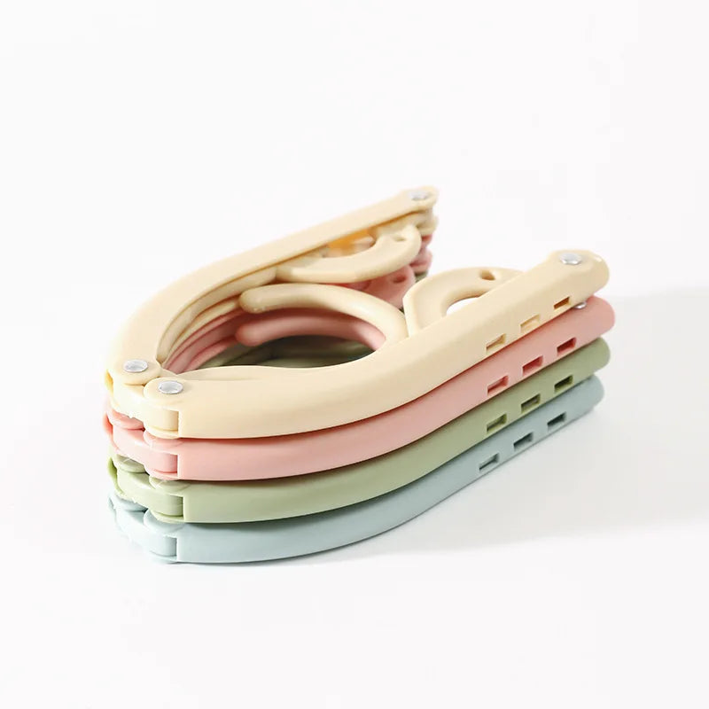 Portable Folding Travel Hanger with Sock Clips