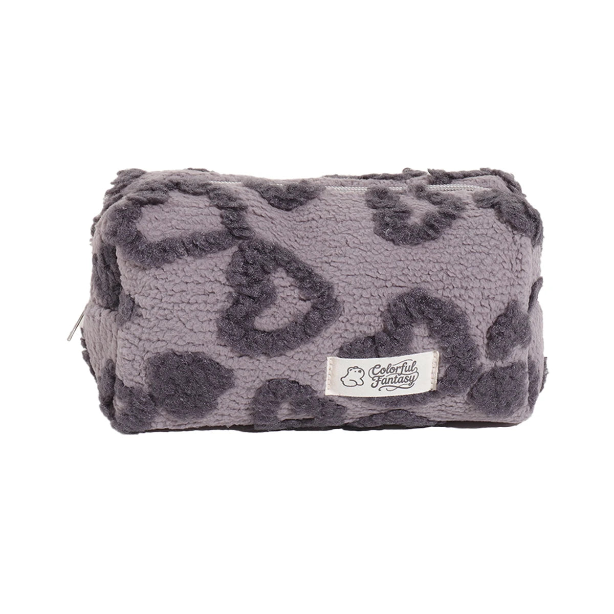Cute Plush Heart-Shaped Pencil Case