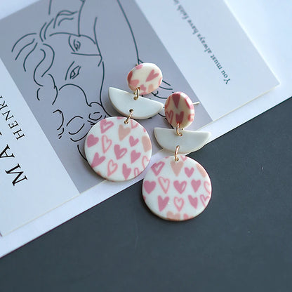 Heart Pattern Long Earrings